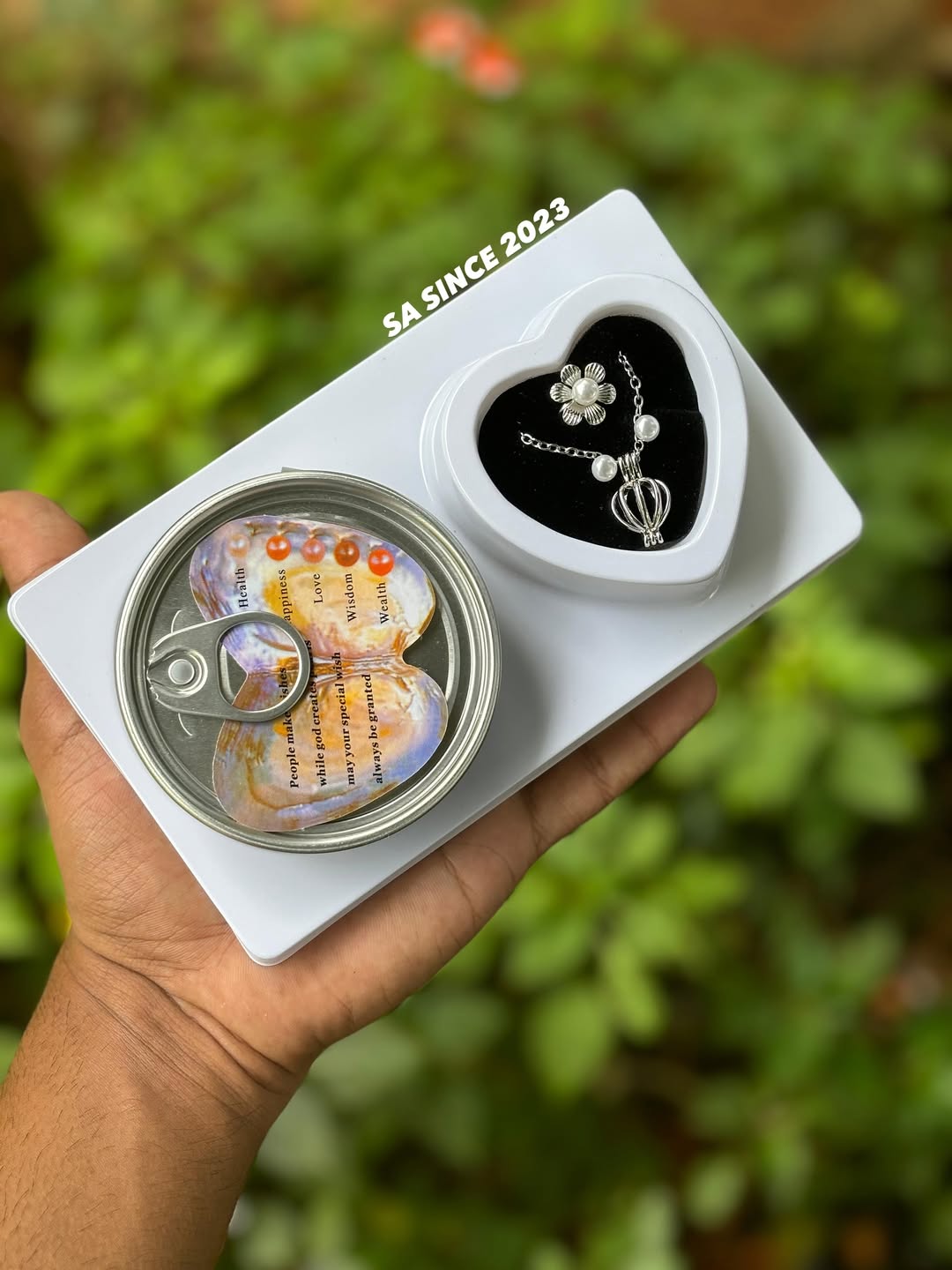 A Oyster Pearl Necklace Kit  Real Pearl in Oyster with Chain