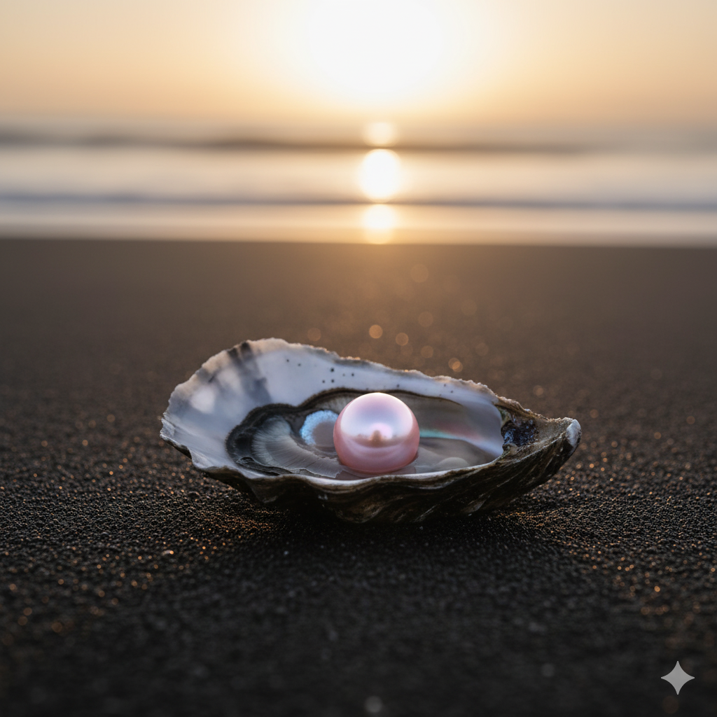 A Oyster Pearl Necklace Kit  Real Pearl in Oyster with Chain